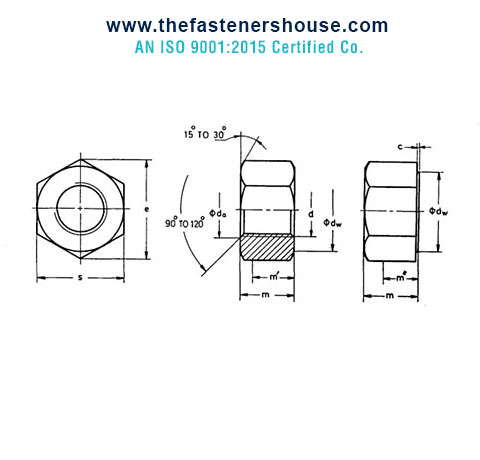 IS 6623 Hex Nuts manufacturers exporters wholesale suppliers in India Ludhiana